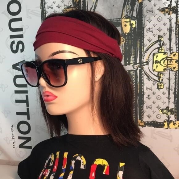 New Authentic Gucci Black and Pink Sunglasses GG0800SA 002 - Picture 1 of 12